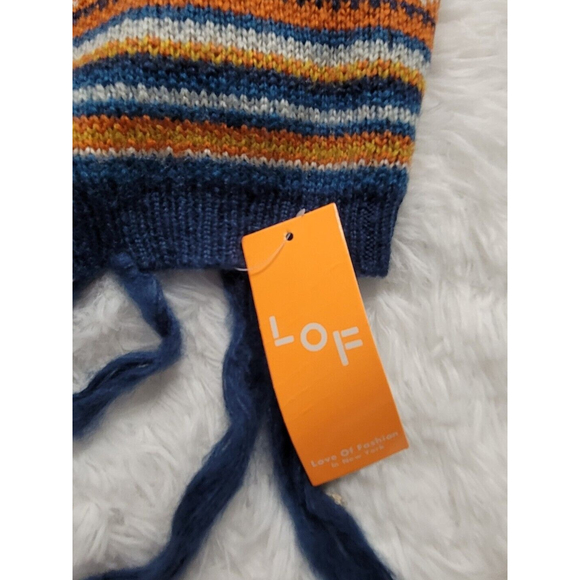 [272]NWT LOF in NY Women's Size M? Blue Hippie Fringe Open Tunic Tank Cardigan - Picture 4 of 5